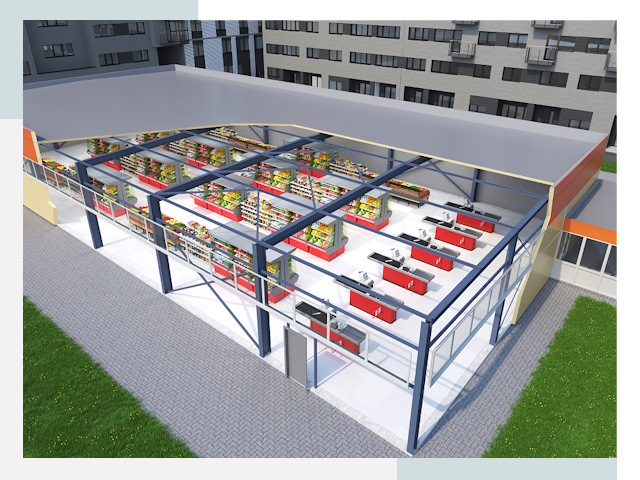 Строительство магазинов в Железногорск от 613 руб. за м²