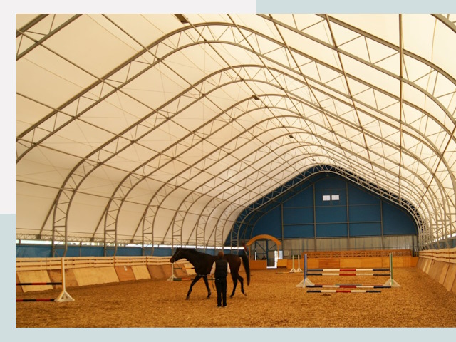 Строительство конных манежей в Железногорске